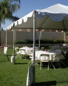 allestimento di un evento all'aperto