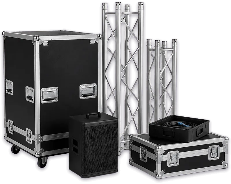 Attrezzatura audio e strutture traliccio per eventi